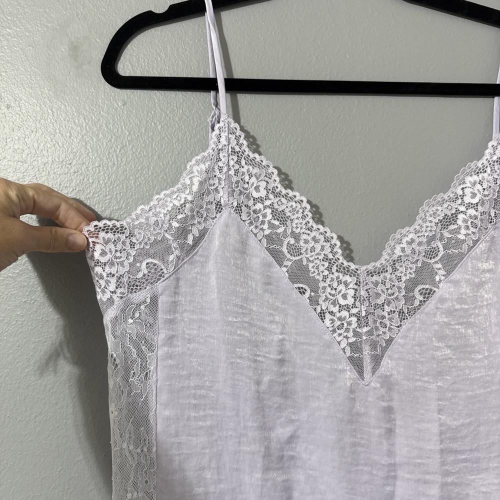 Womens Nightie babydoll lingerie Semi Sheer‎ Croquet XL Sheer Side Tie Back Slip - Picture 3 of 16